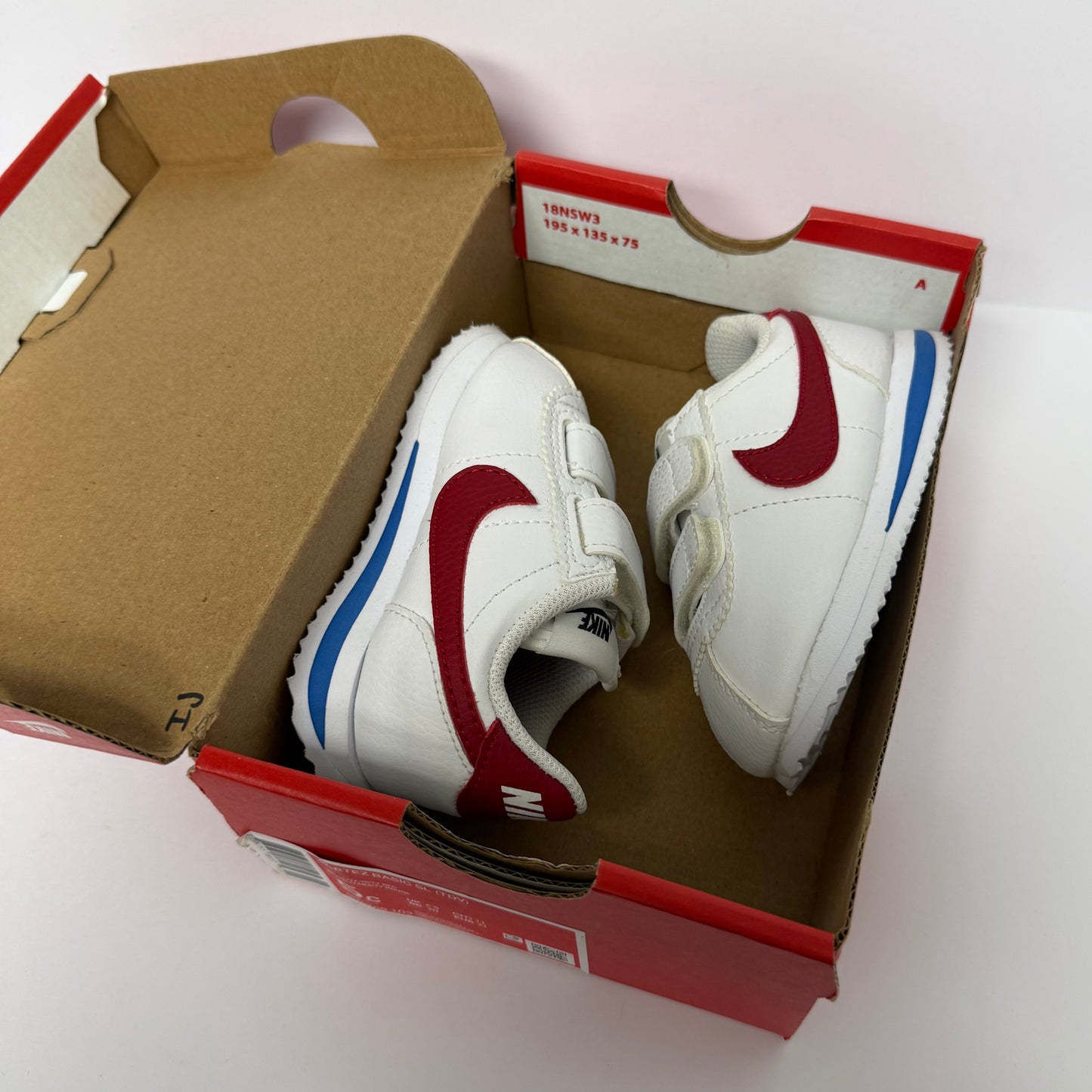 Nike Cortez White Varsity Red TD (Worn)