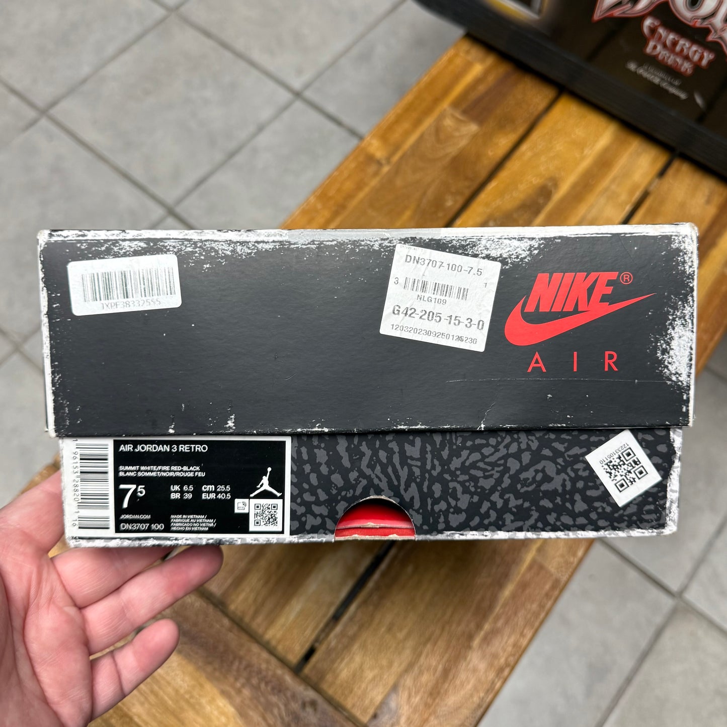 Jordan 3 White Cement Reimagined (Worn)
