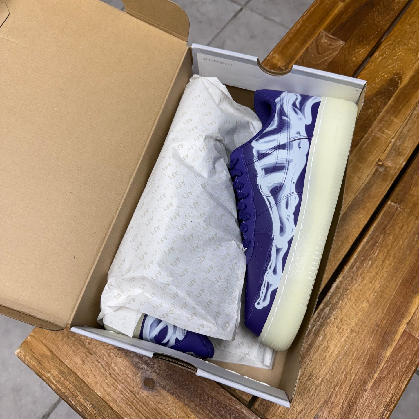 Air Force 1 Purple Skeleton