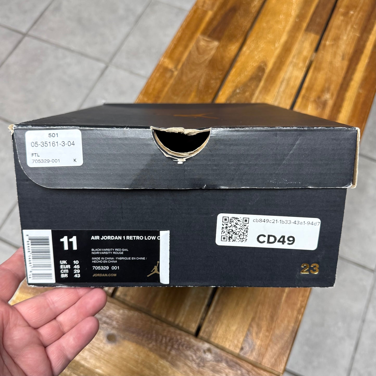 Jordan 1 Low OG Bred 2015 (Worn)