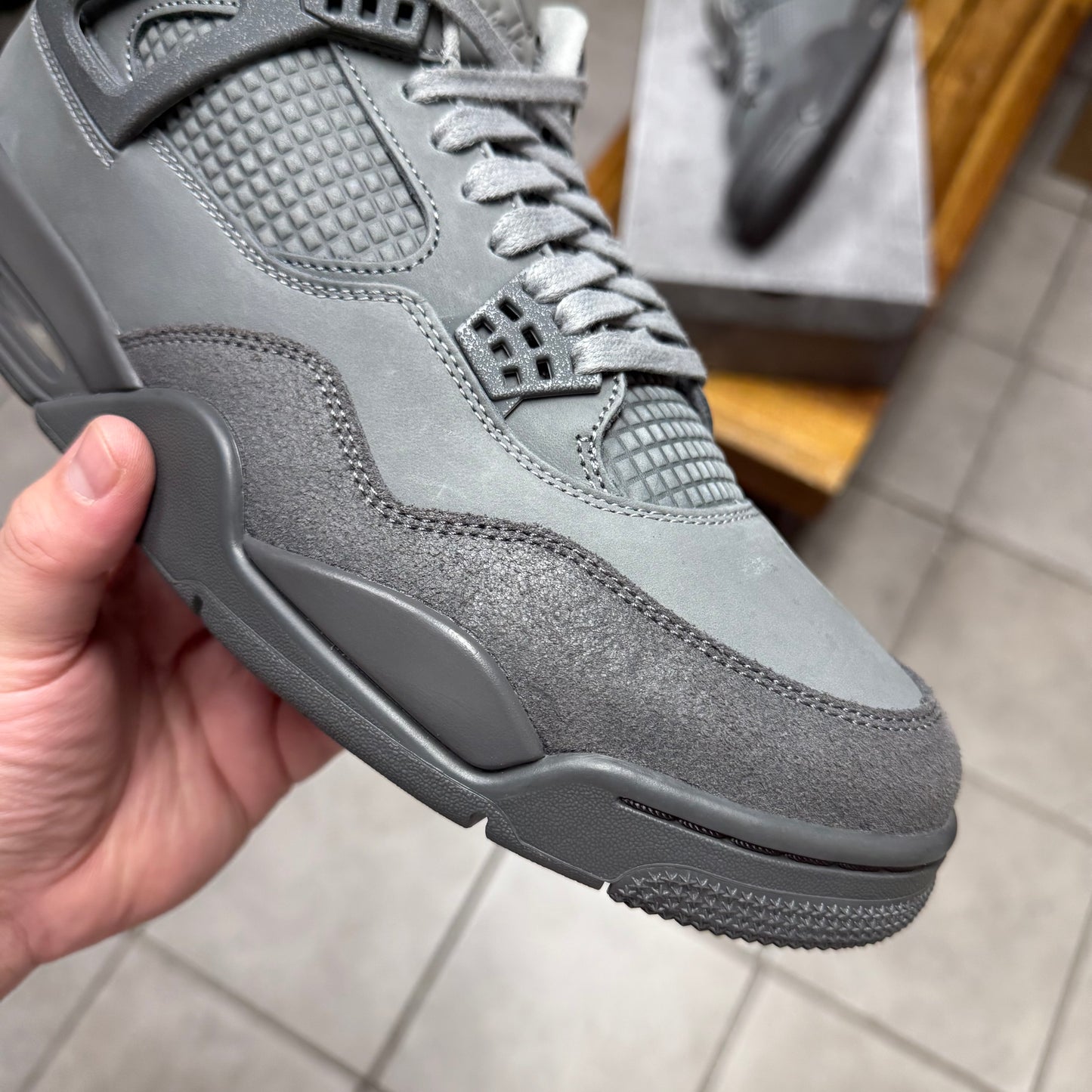 Jordan 4 Wet Cement (Worn)
