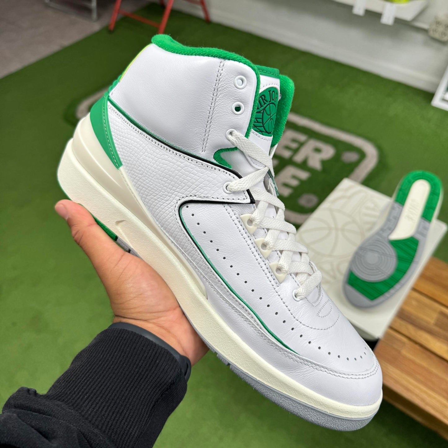Jordan 2 Lucky Green (Worn)