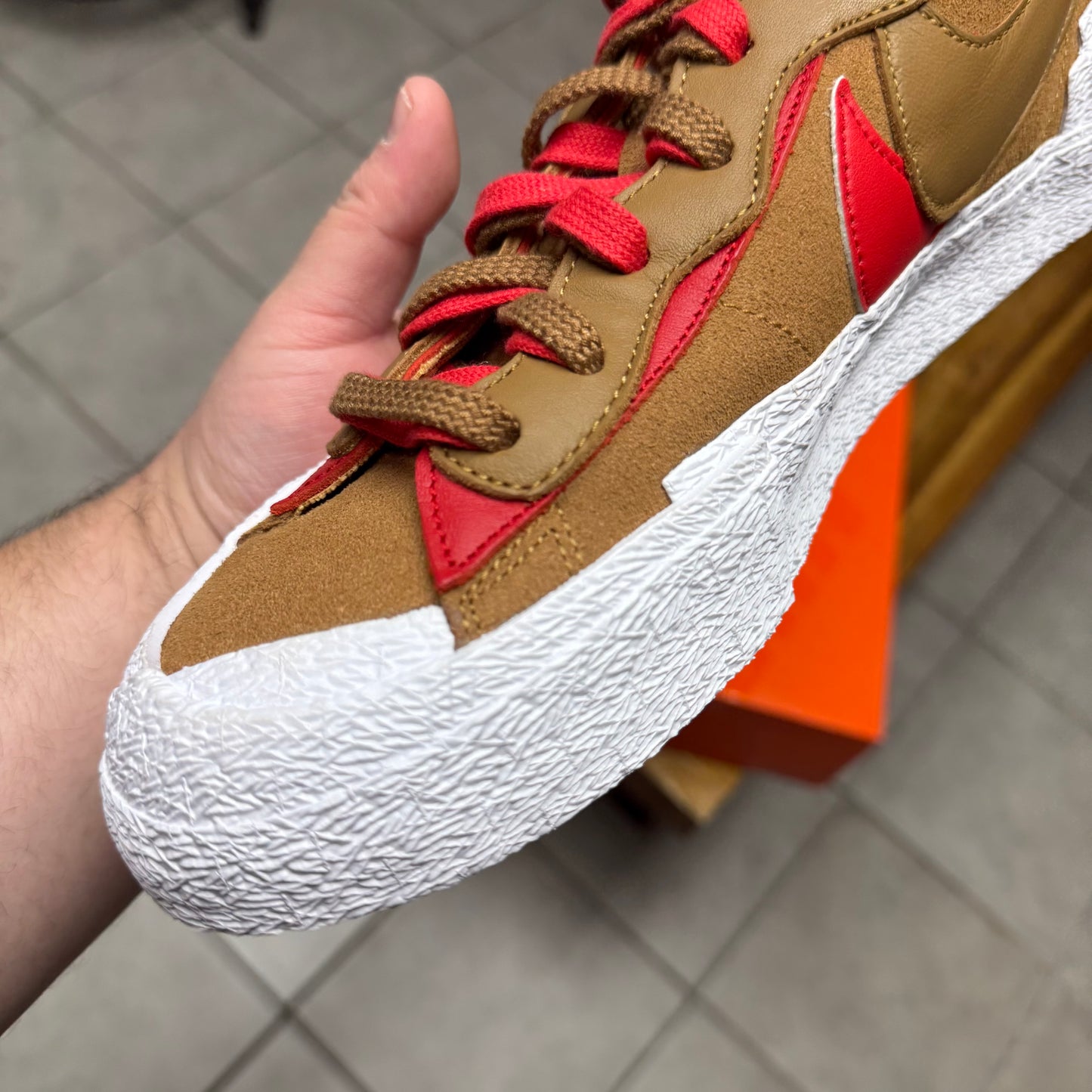 Blazer Low x sacai British Tan (Worn)
