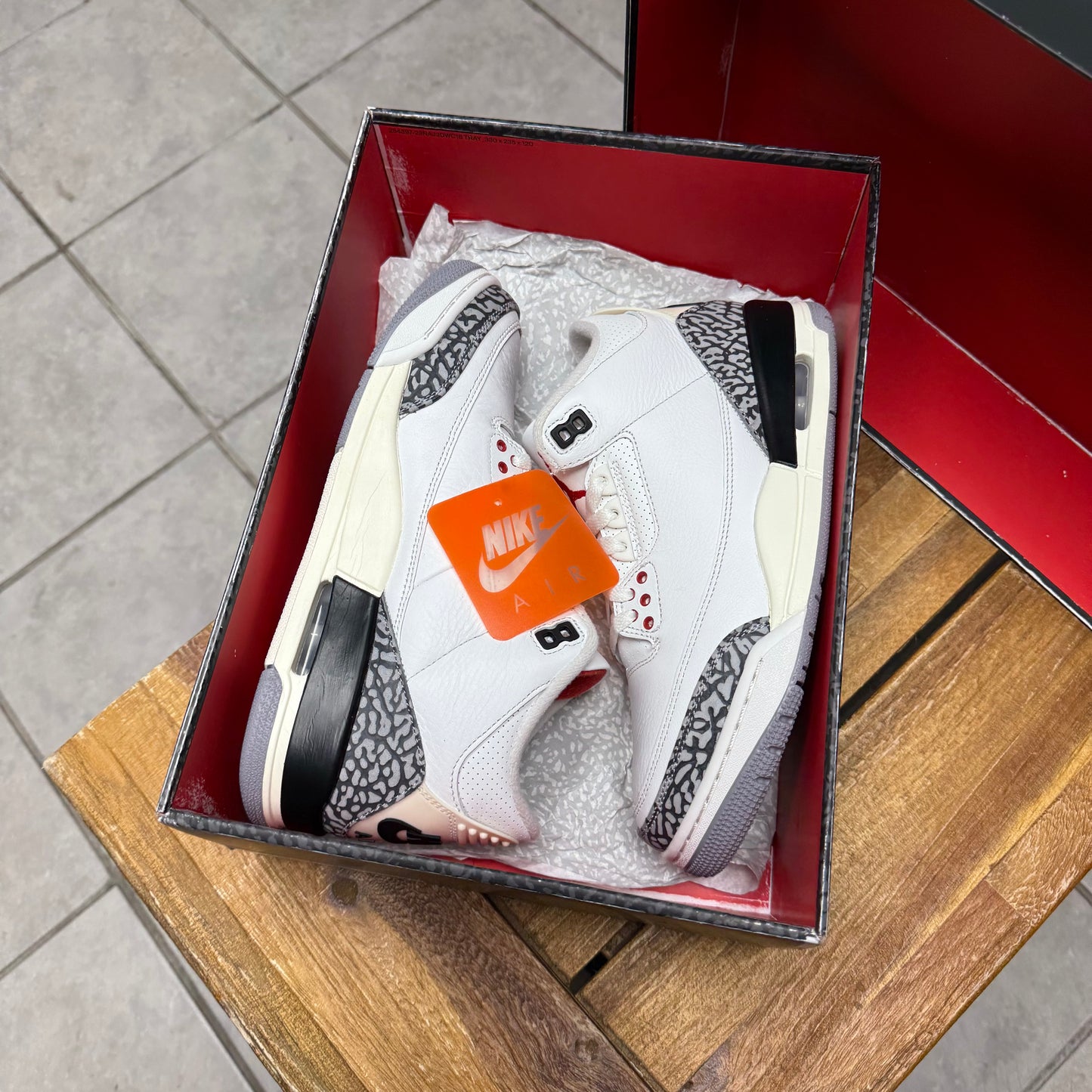 Jordan 3 White Cement Reimagined (Worn)