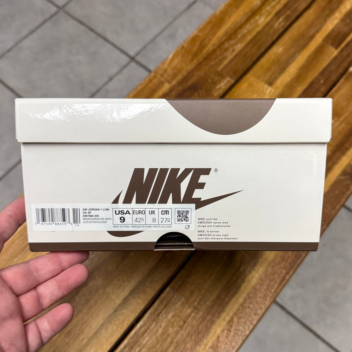 Jordan 1 Low OG x Travis Scott Medium Olive (Worn)