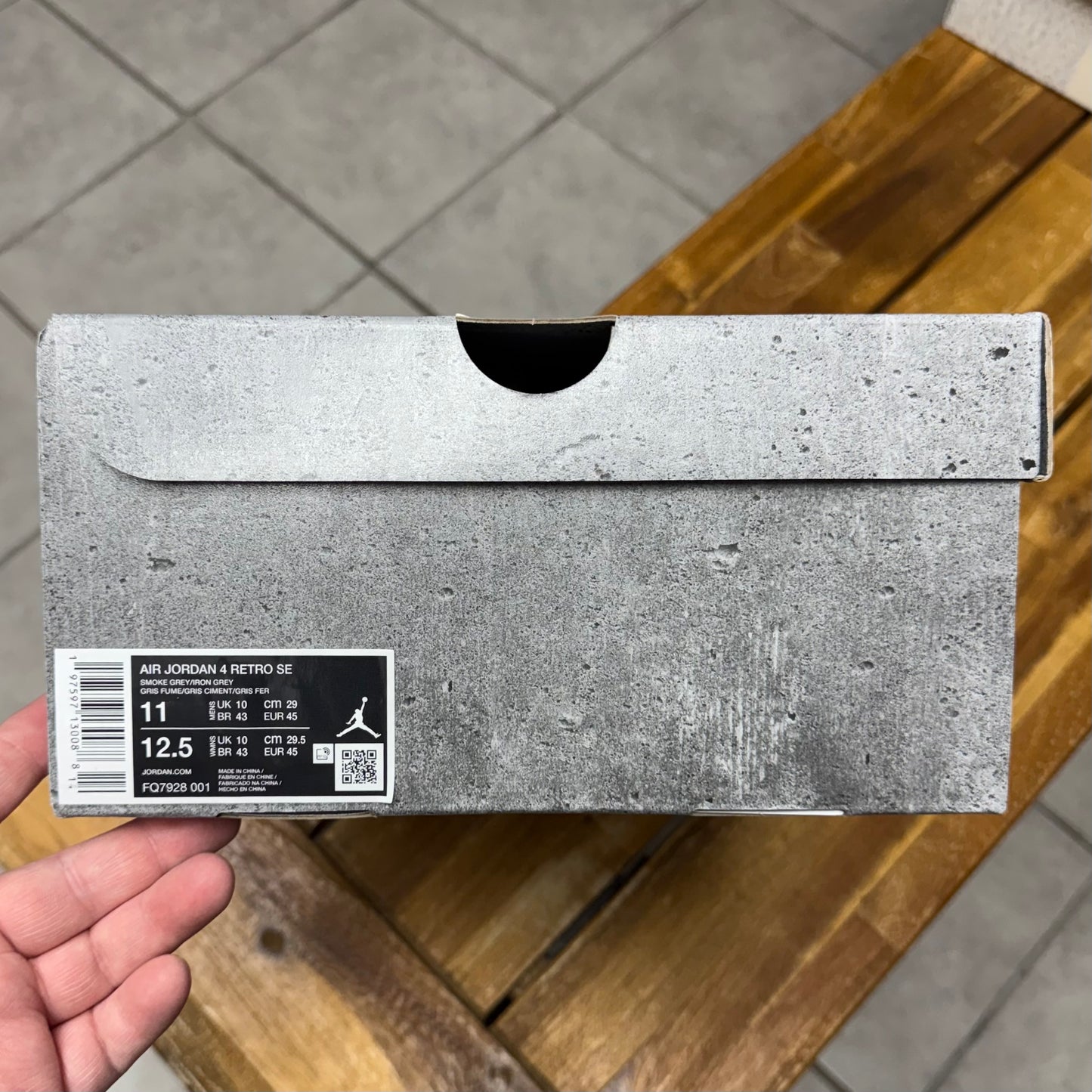 Jordan 4 Wet Cement (Worn)