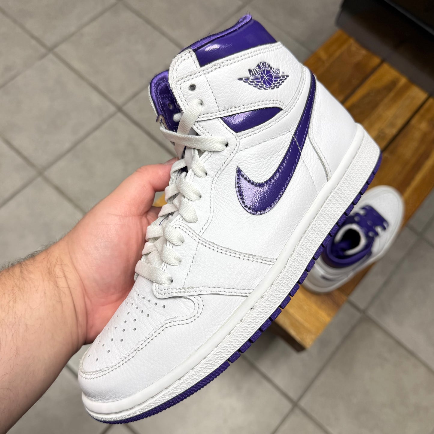 Jordan 1 High OG Court Purple W (Worn)