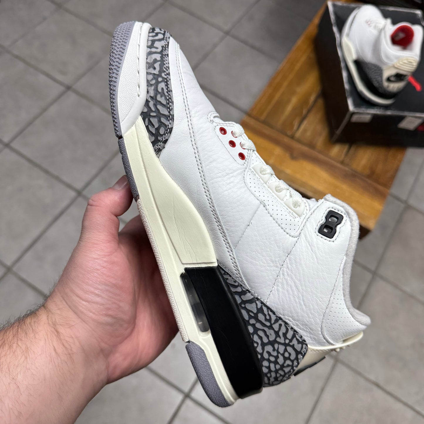 Jordan 3 White Cement Reimagined (Worn)