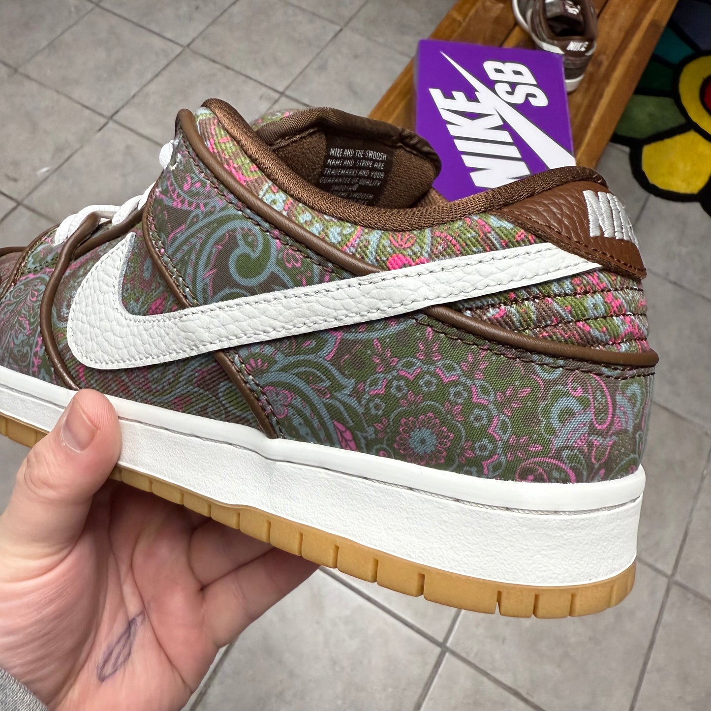SB Dunk Low Paisley Brown (Worn)