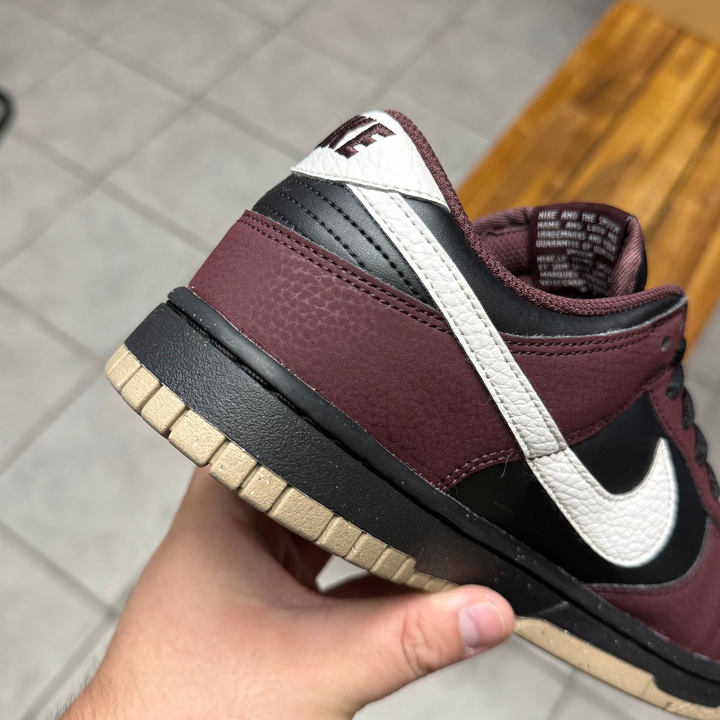 Dunk Low Next Nature ‘Burgundy Crush Black' (Worn)