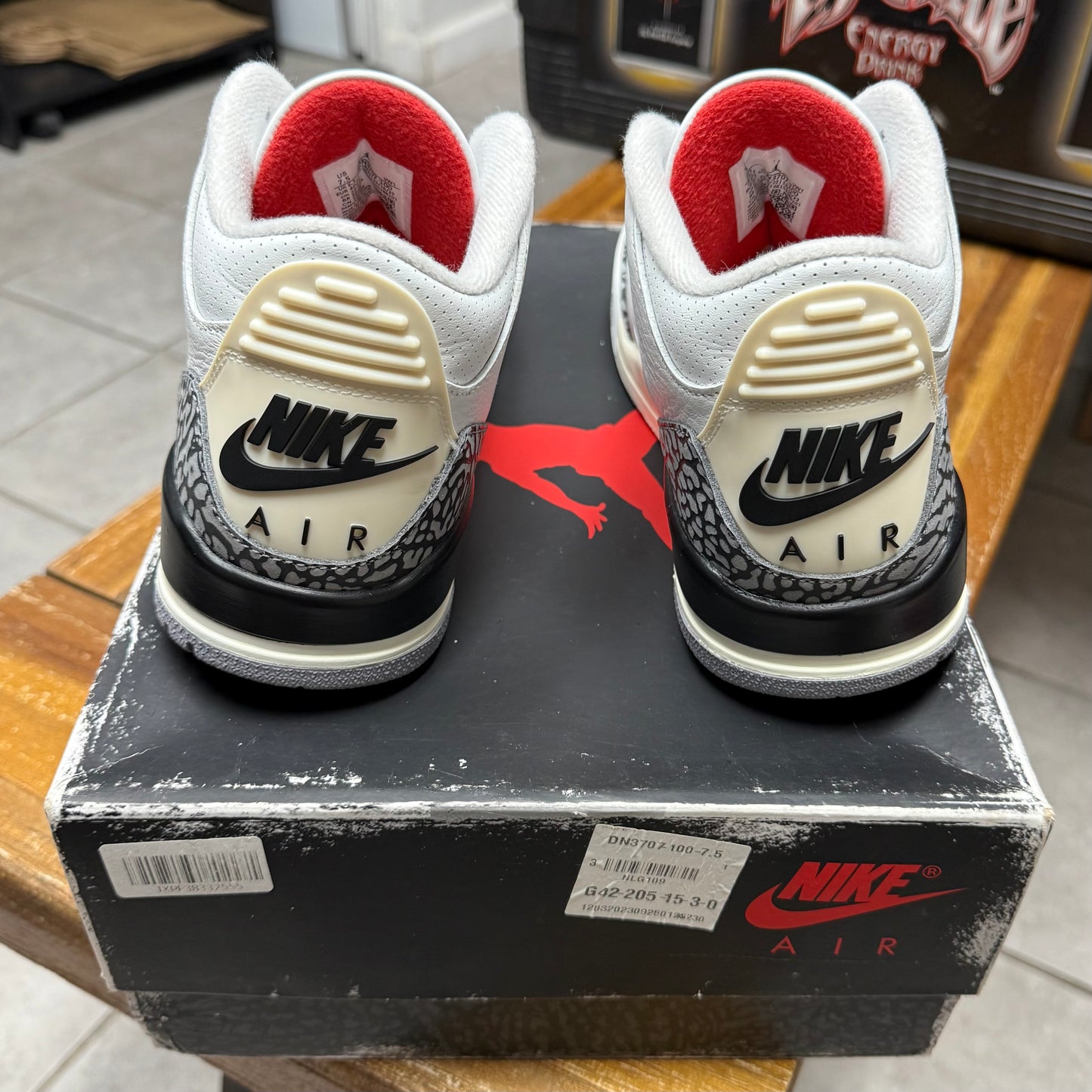 Jordan 3 White Cement Reimagined (Worn)