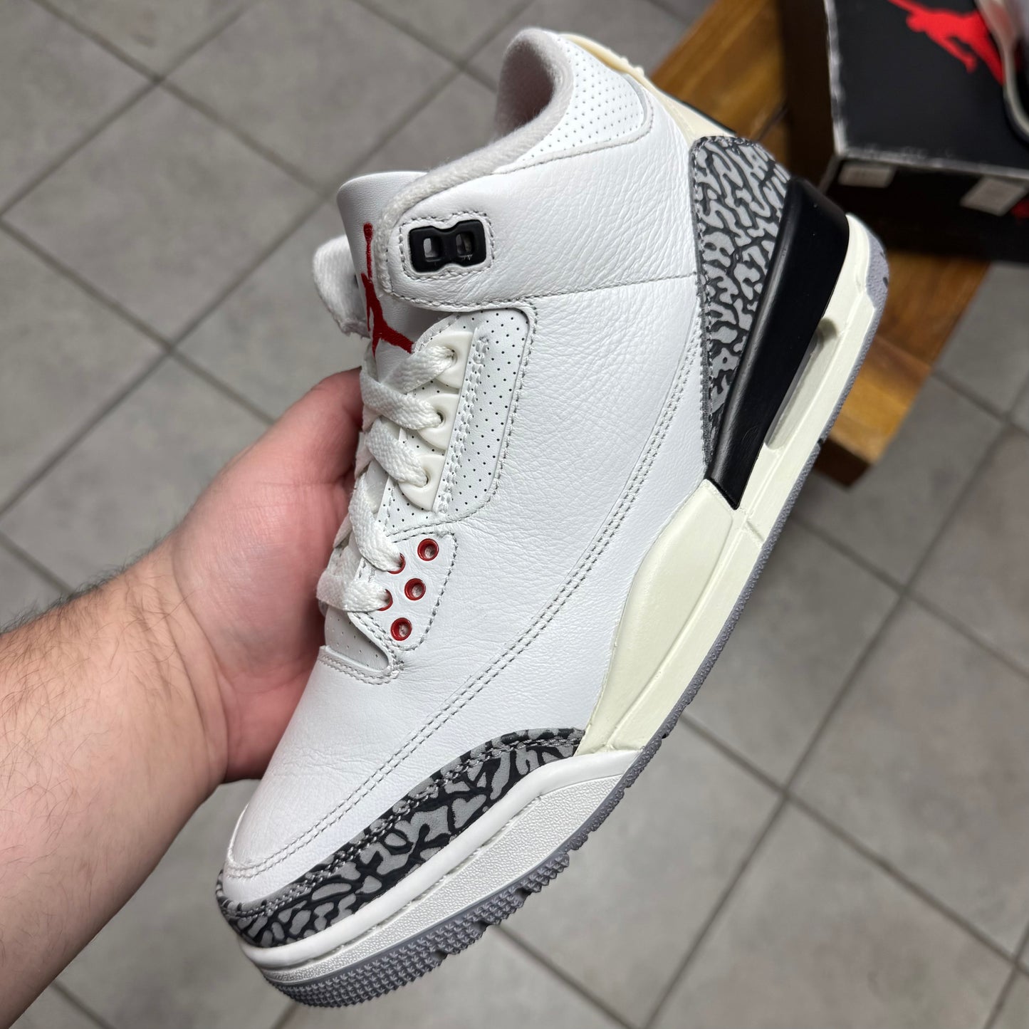Jordan 3 White Cement Reimagined (Worn)
