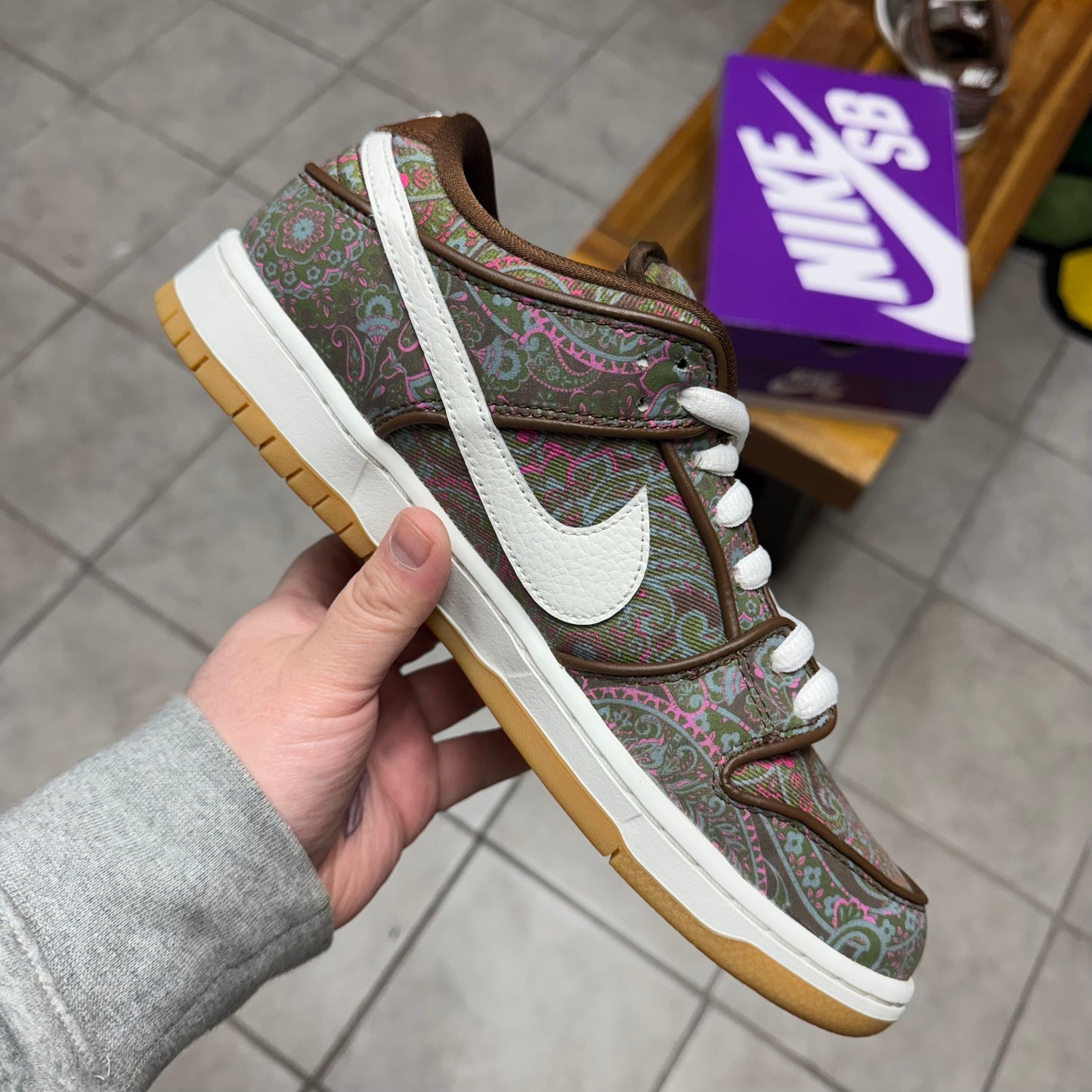 SB Dunk Low Paisley Brown (Worn)