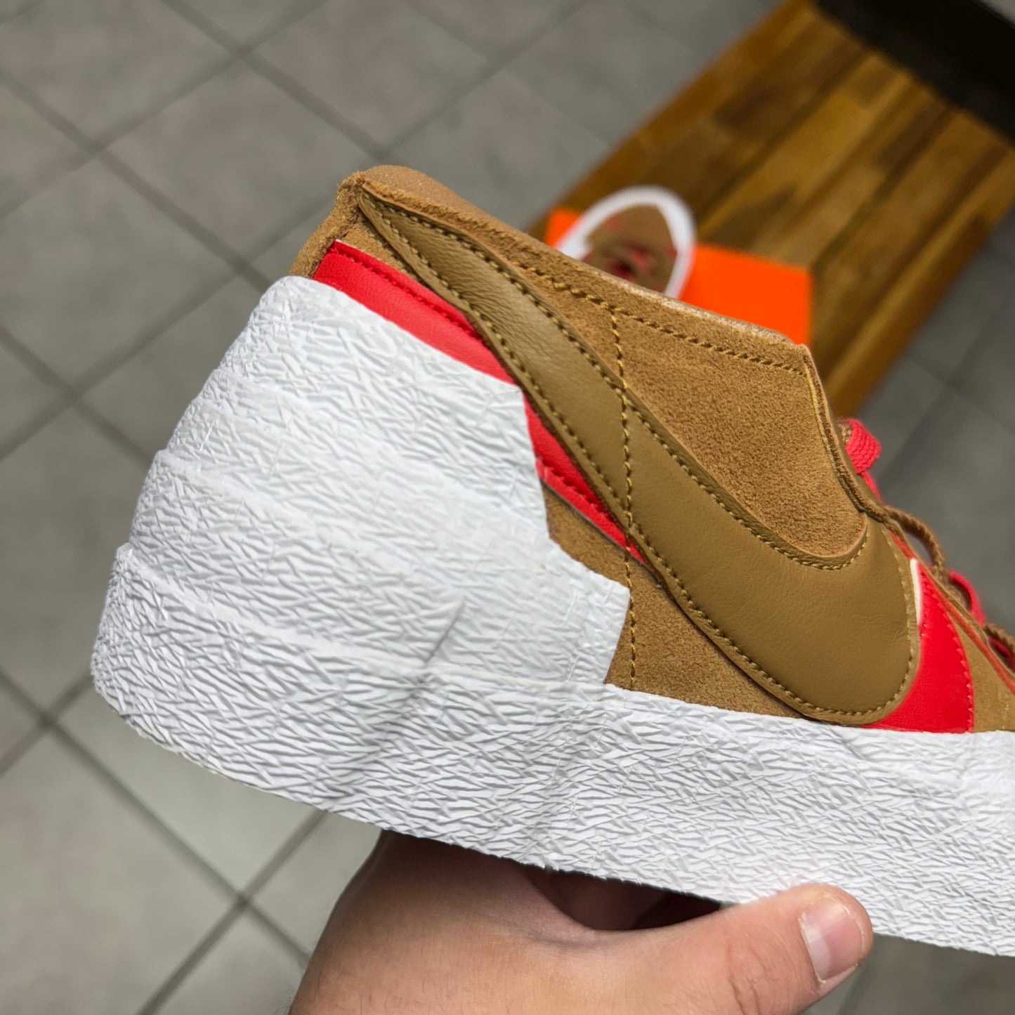 Blazer Low x sacai British Tan (Worn)