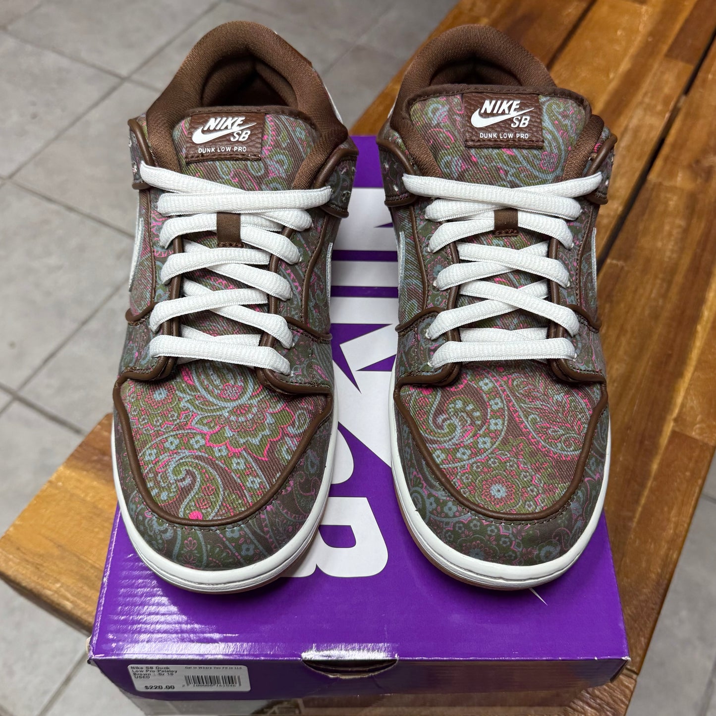 SB Dunk Low Paisley Brown (Worn)