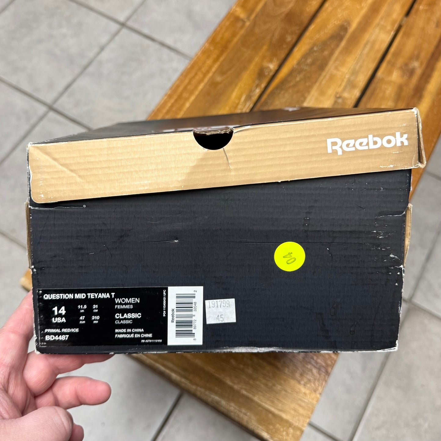 Reebok Question Mid x Teyana Taylor ‘Primal Red’ (Worn)