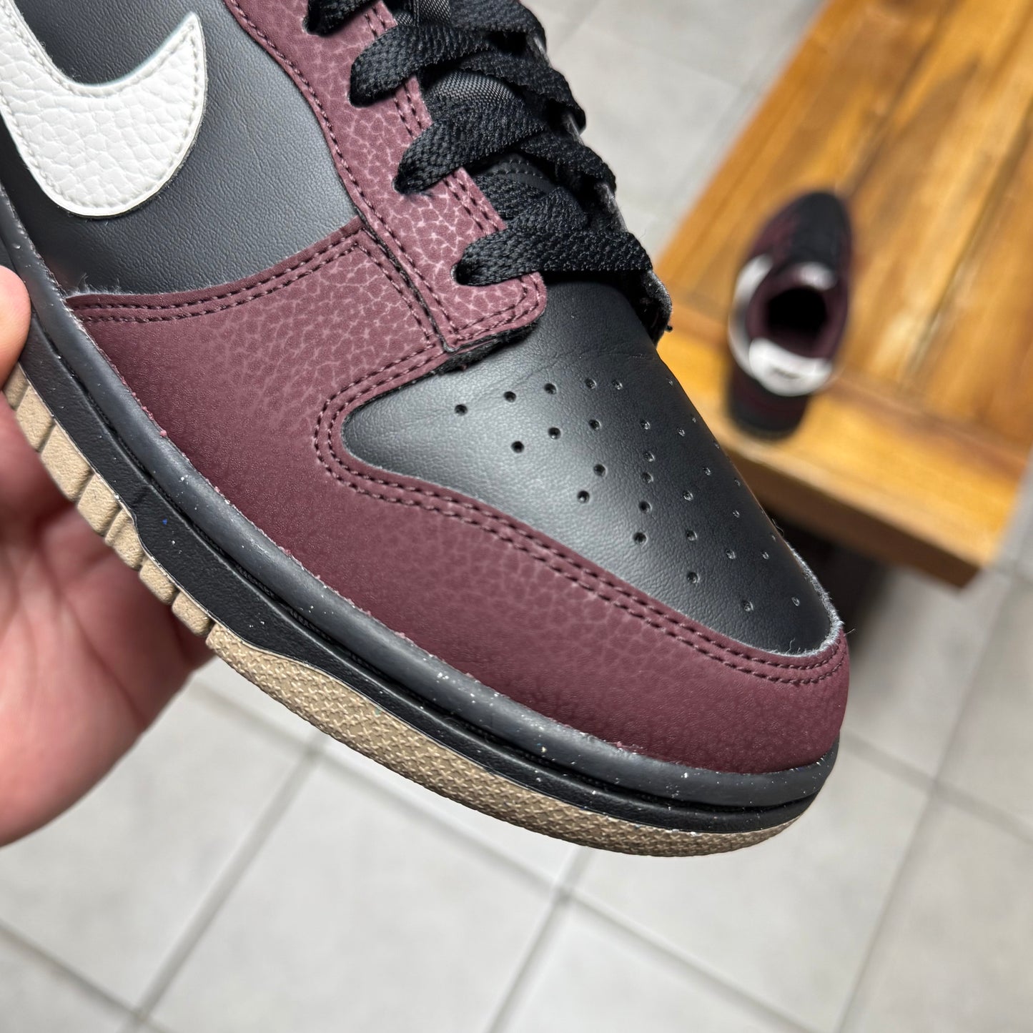Dunk Low Next Nature ‘Burgundy Crush Black' (Worn)