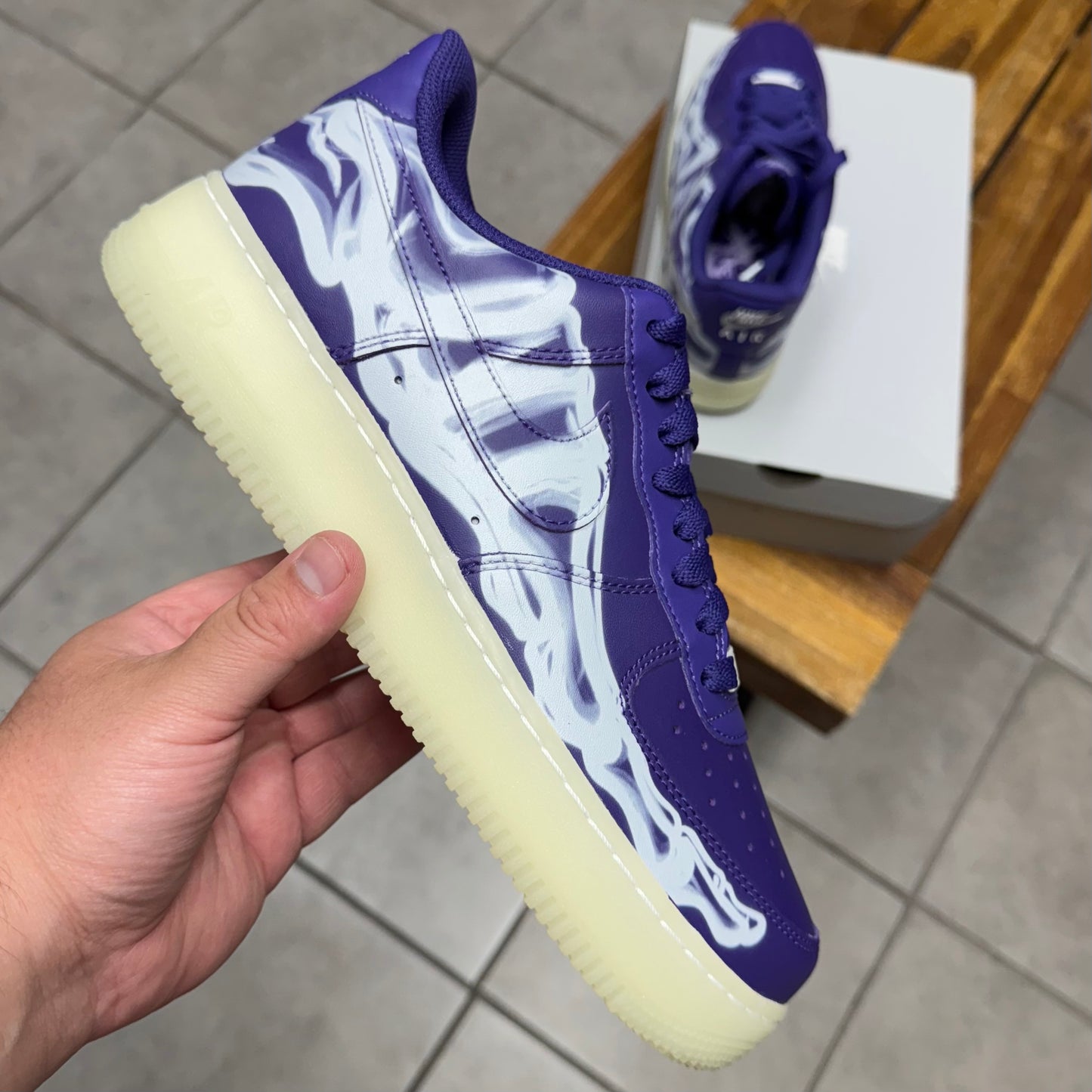Air Force 1 Purple Skeleton