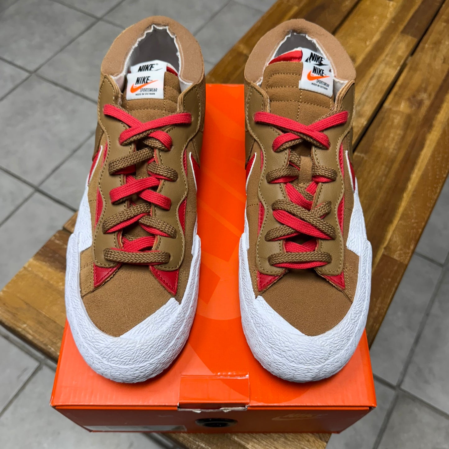 Blazer Low x sacai British Tan (Worn)