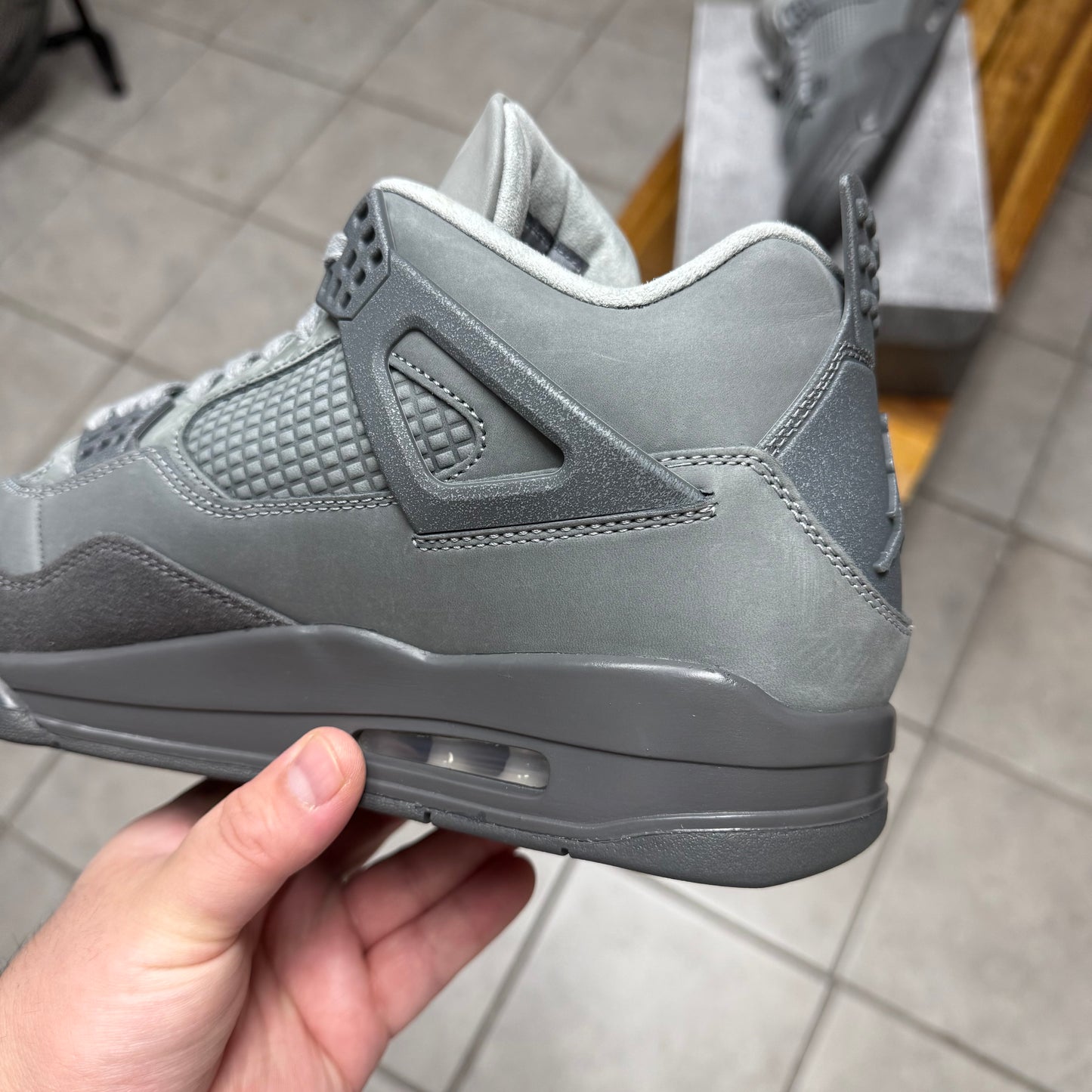 Jordan 4 Wet Cement (Worn)