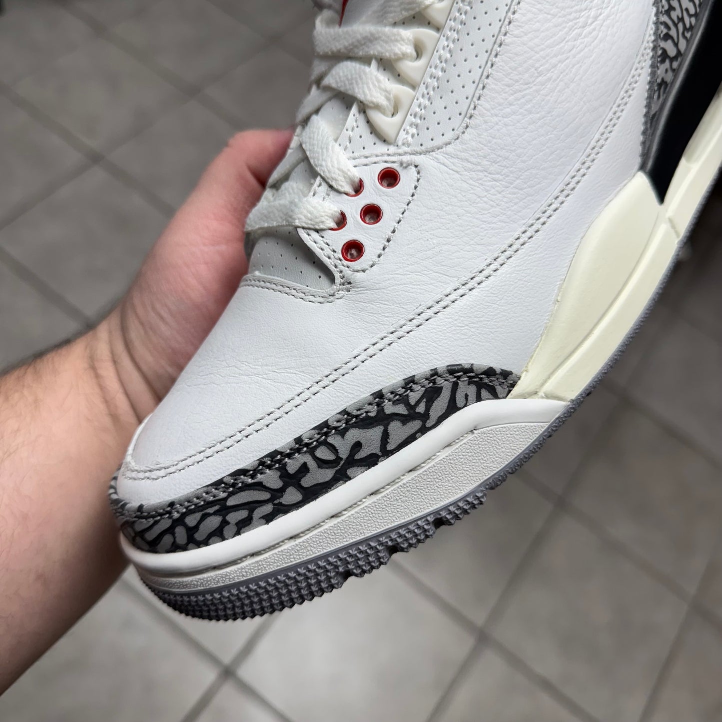 Jordan 3 White Cement Reimagined (Worn)