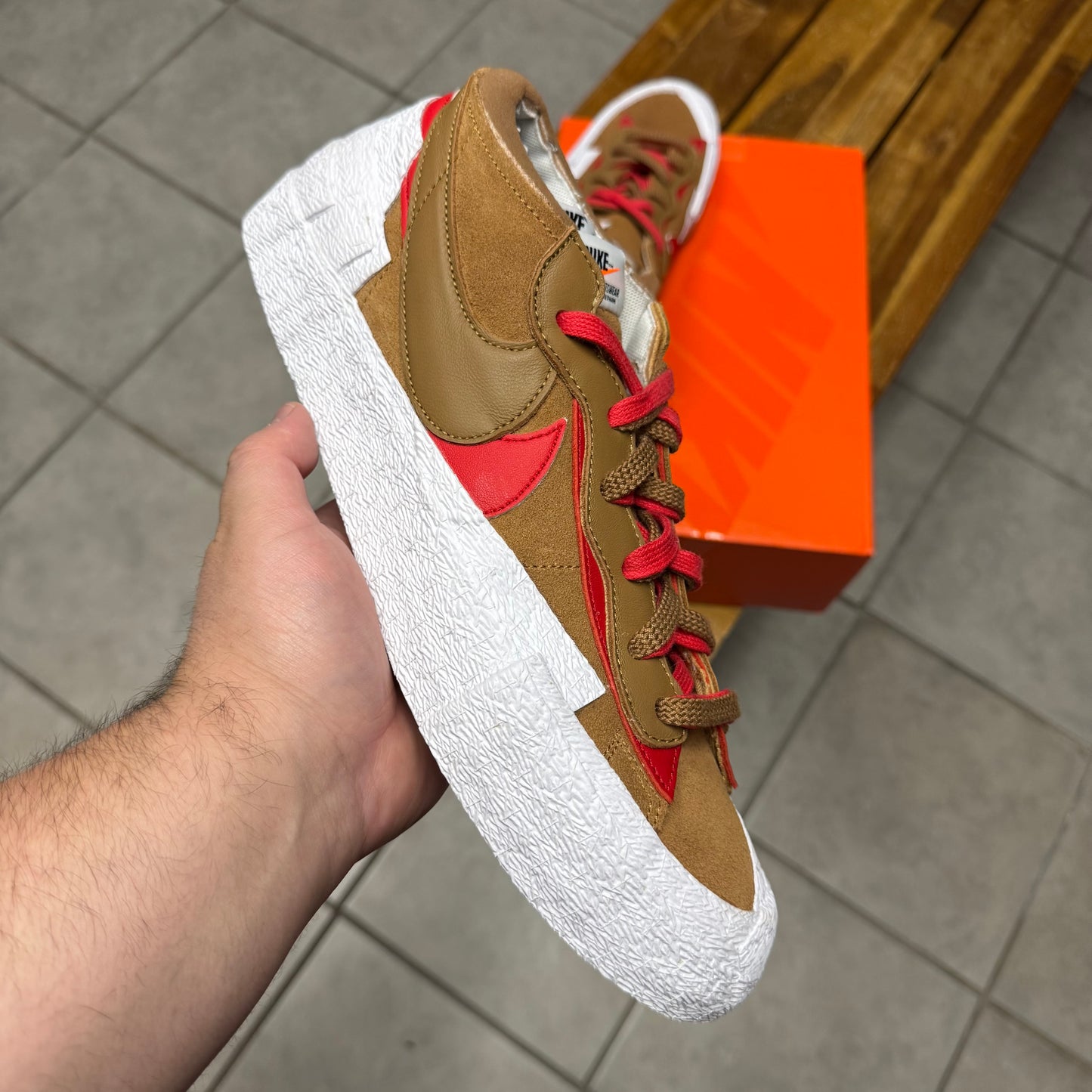 Blazer Low x sacai British Tan (Worn)