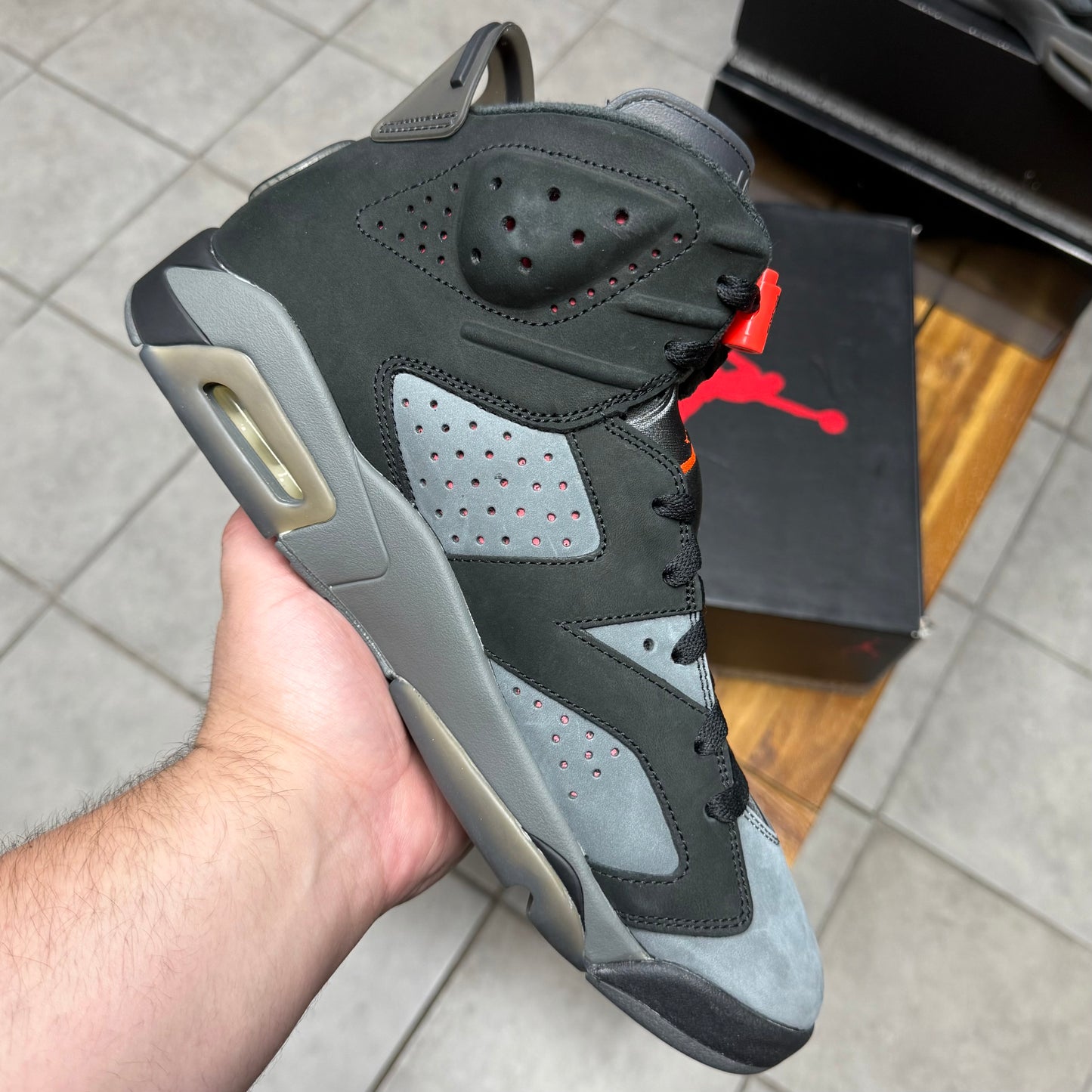 Paris Saint-Germain x Air Jordan 6
Retro Iron Grey