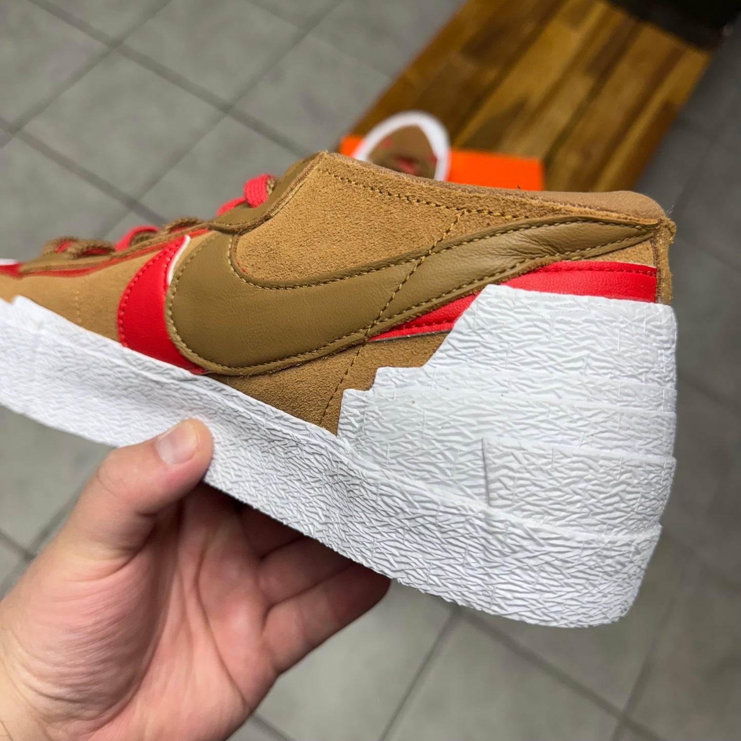 Blazer Low x sacai British Tan (Worn)