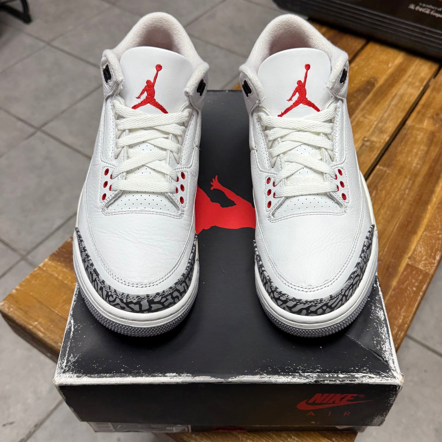 Jordan 3 White Cement Reimagined (Worn)