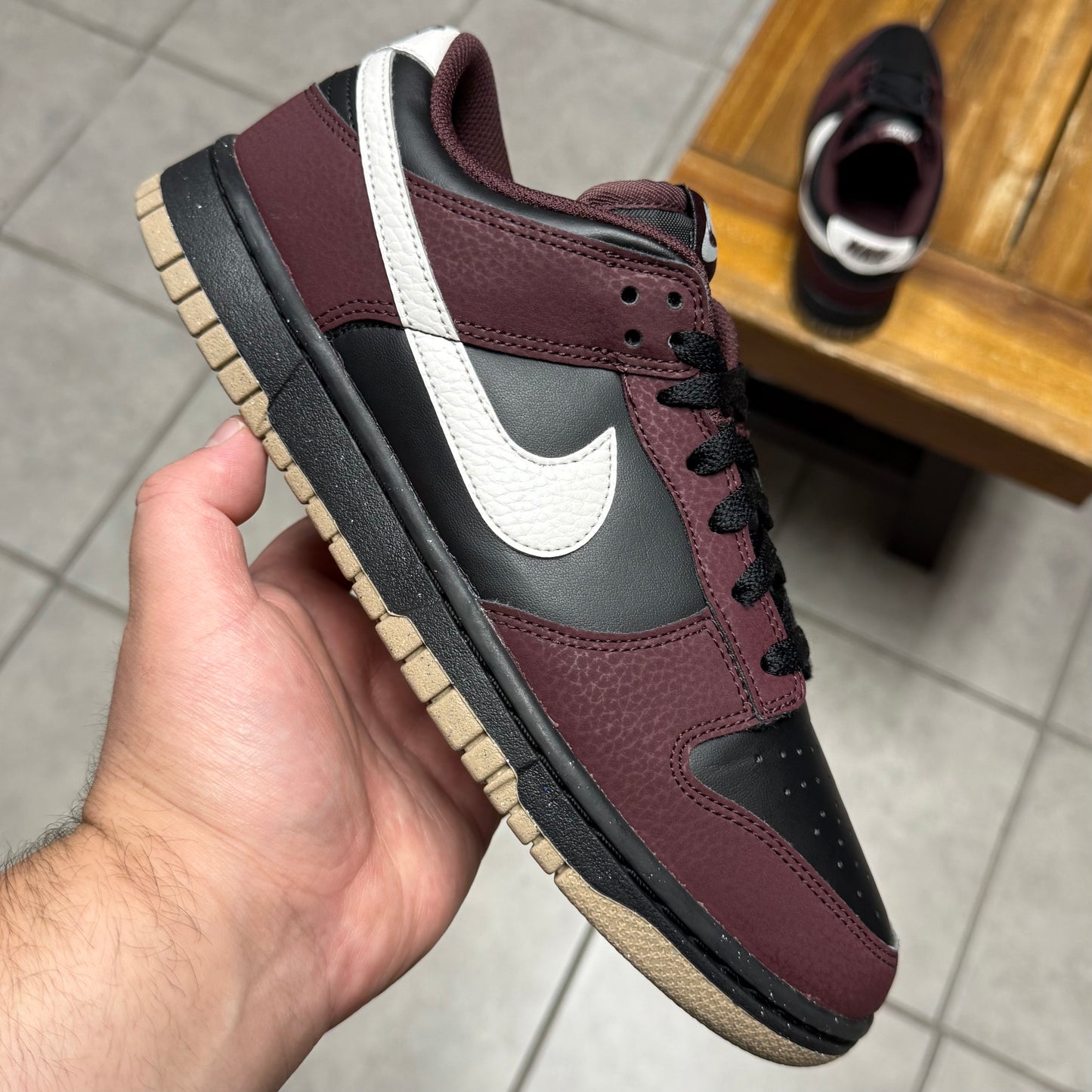 Dunk Low Next Nature ‘Burgundy Crush Black' (Worn)