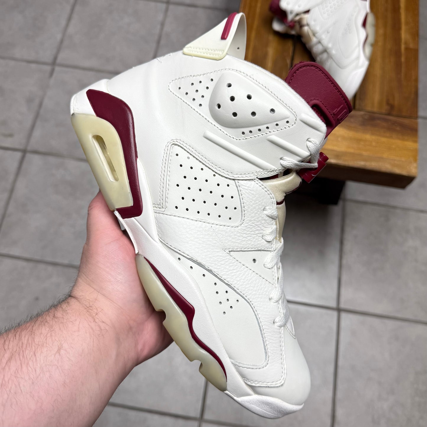 Jordan 6 Maroon 2015 (Worn)
