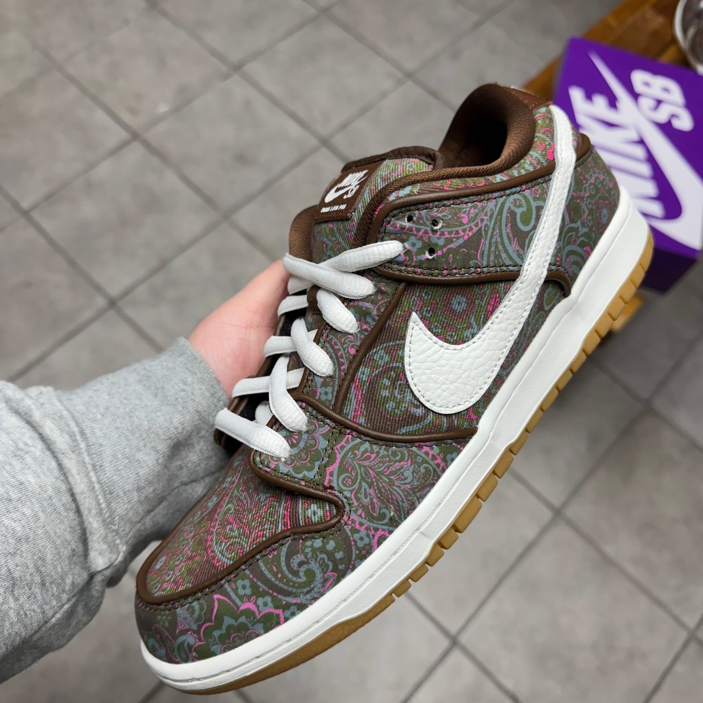 SB Dunk Low Paisley Brown (Worn)