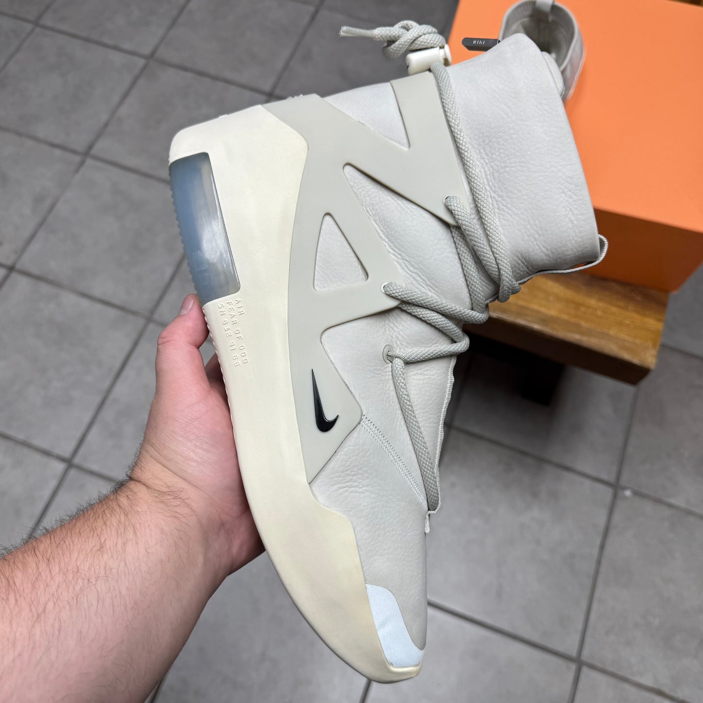 Nike Air Fear Of God 1 Light Bone (Worn)