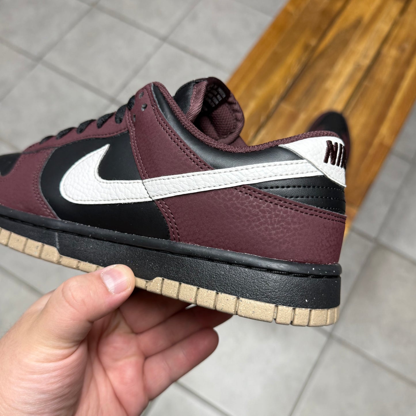 Dunk Low Next Nature ‘Burgundy Crush Black' (Worn)