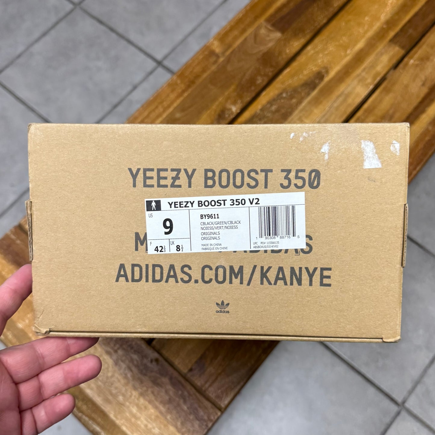 Yeezy 350 V2 Core Black Green (Worn)
