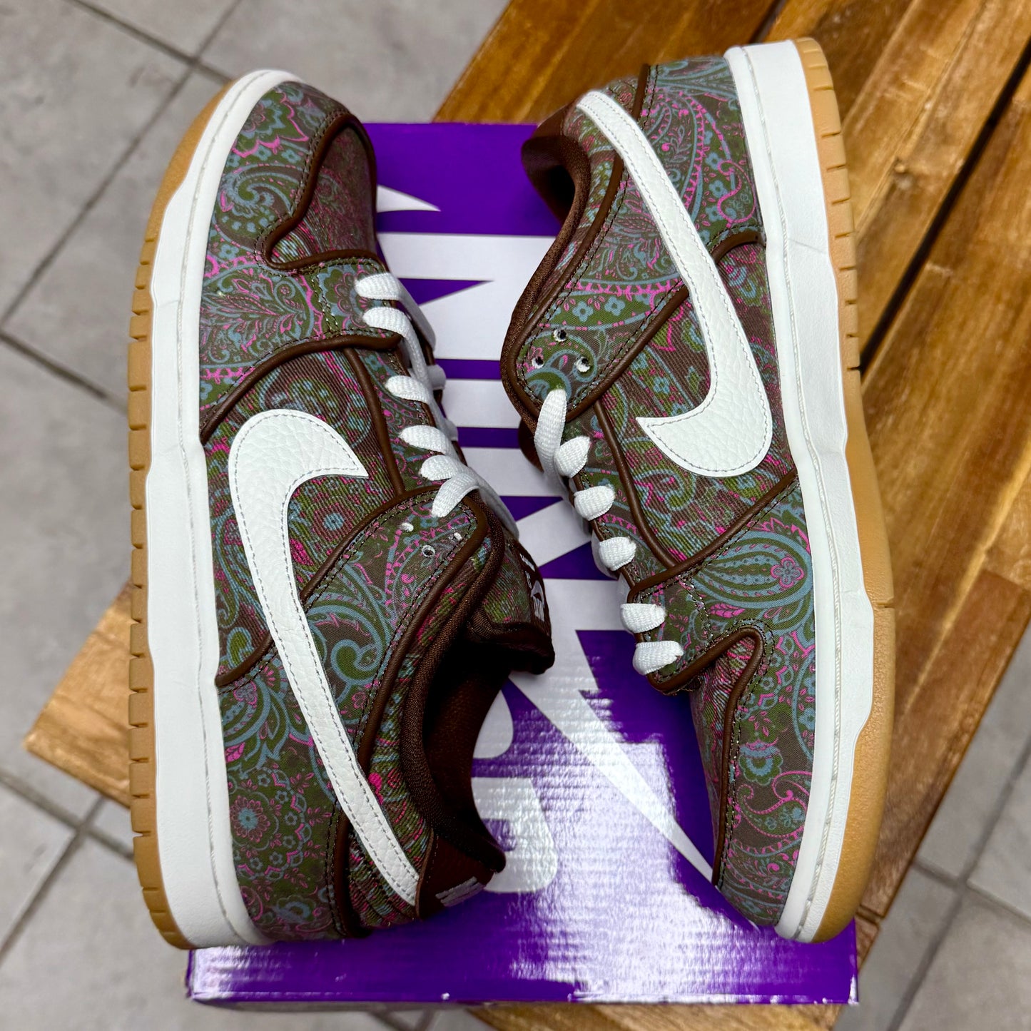 SB Dunk Low Paisley Brown (Worn)