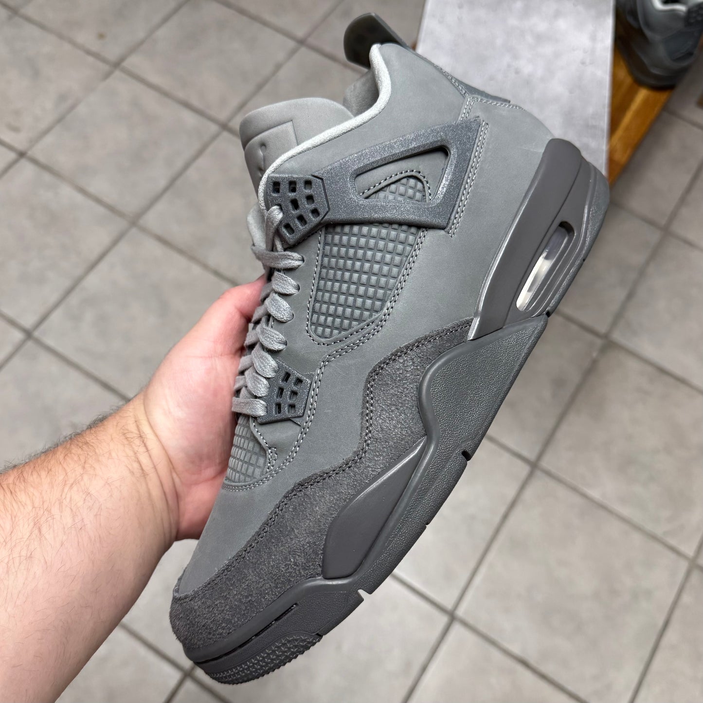 Jordan 4 Wet Cement (Worn)