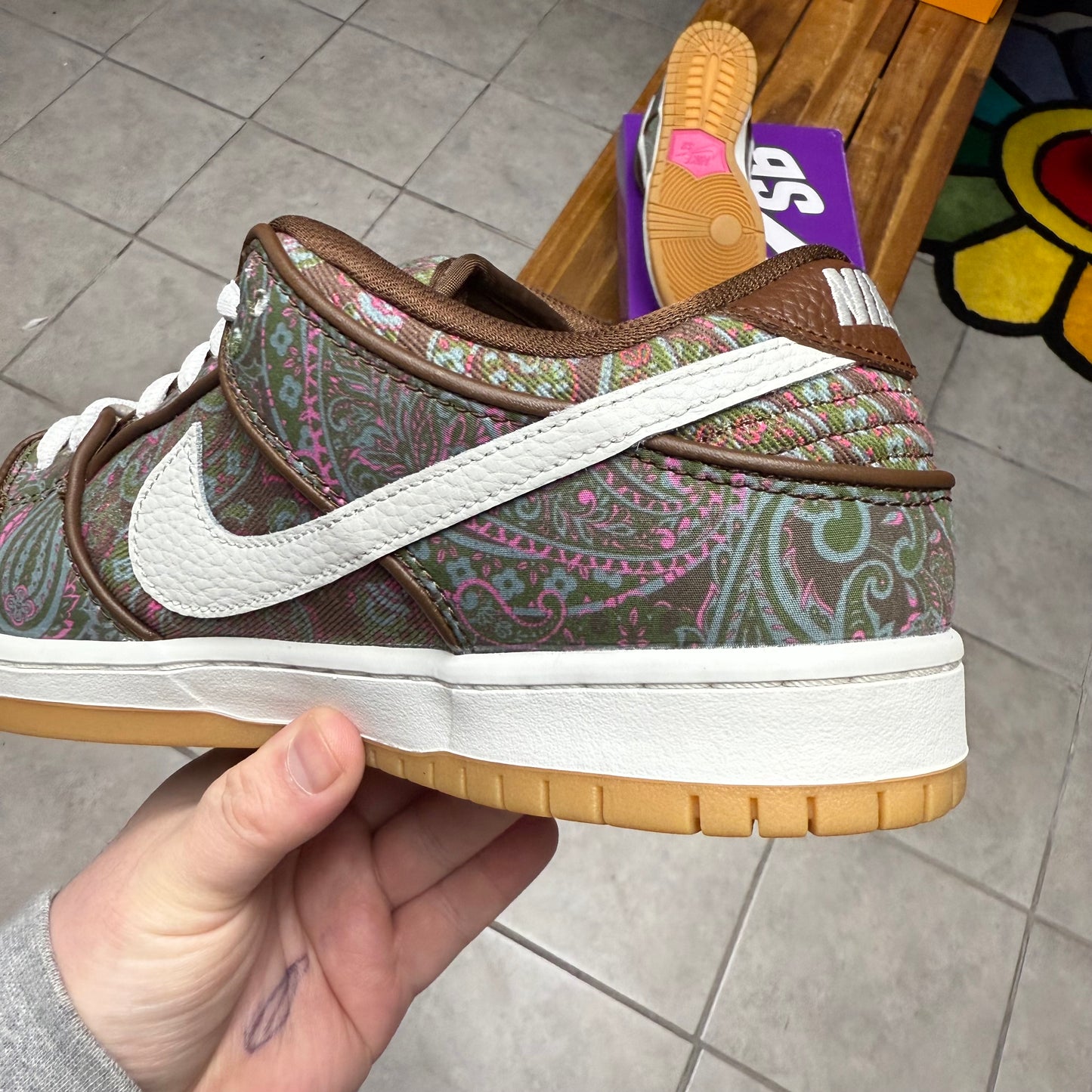 SB Dunk Low Paisley Brown (Worn)