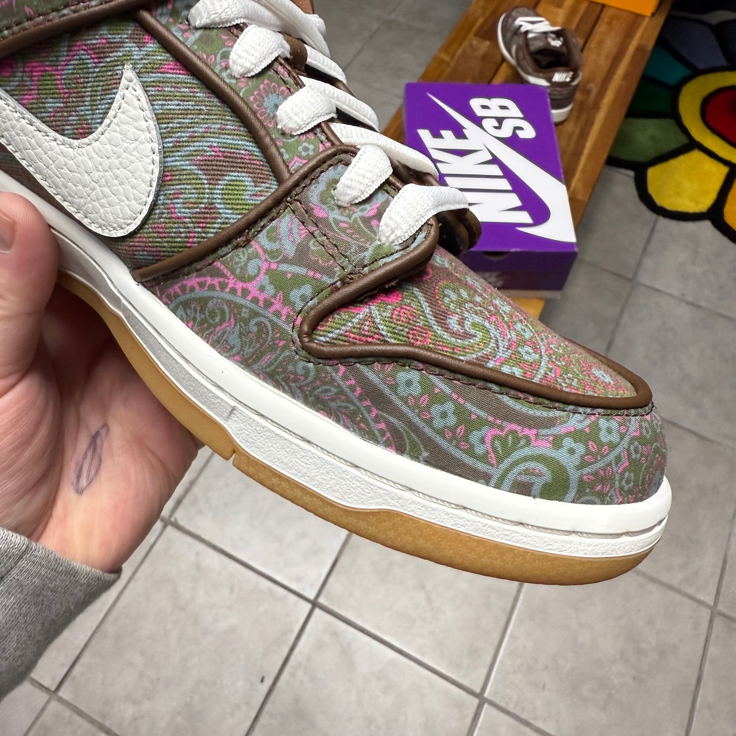 SB Dunk Low Paisley Brown (Worn)