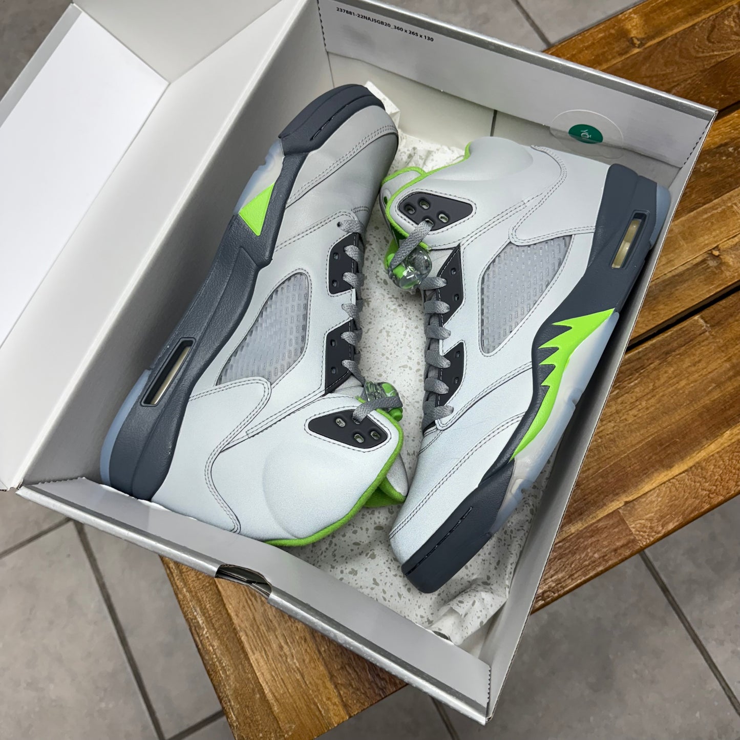 Jordan 5 Green Bean (Worn)