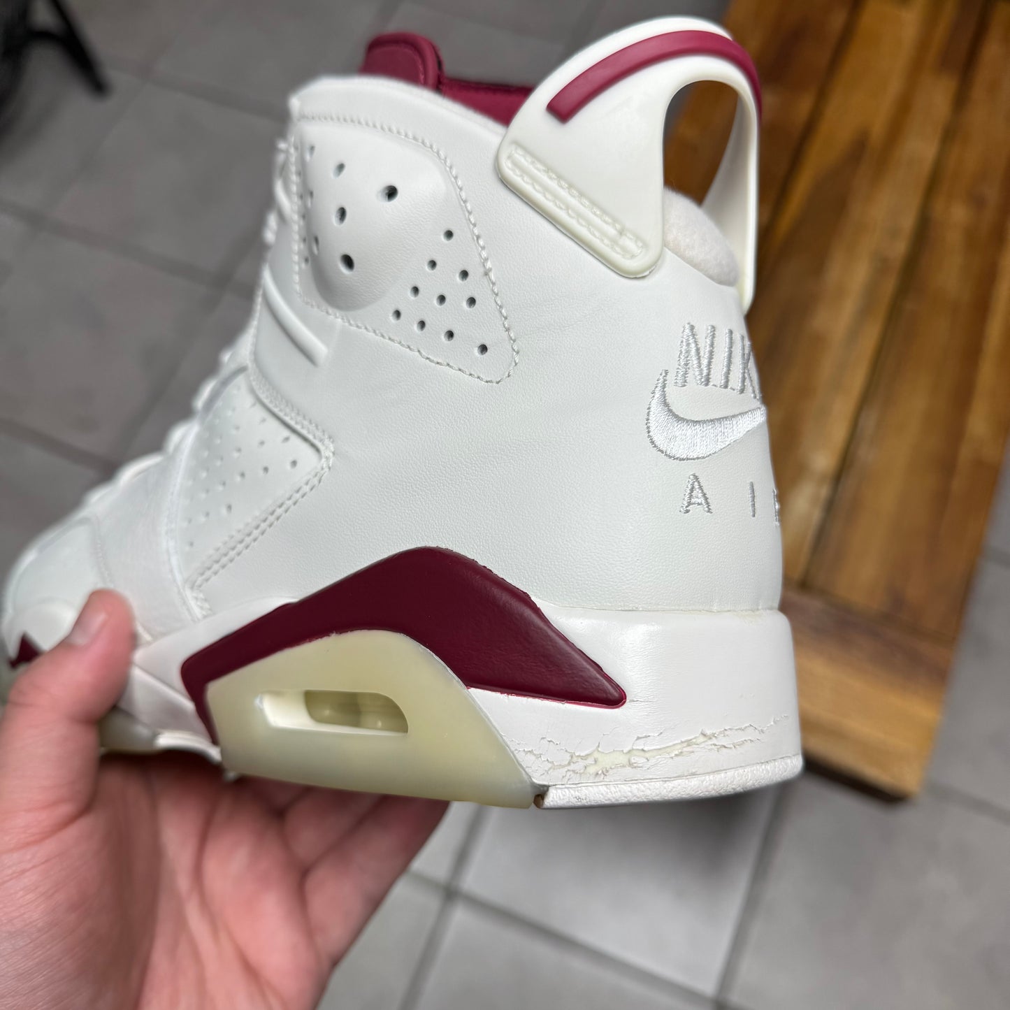 Jordan 6 Maroon 2015 (Worn)