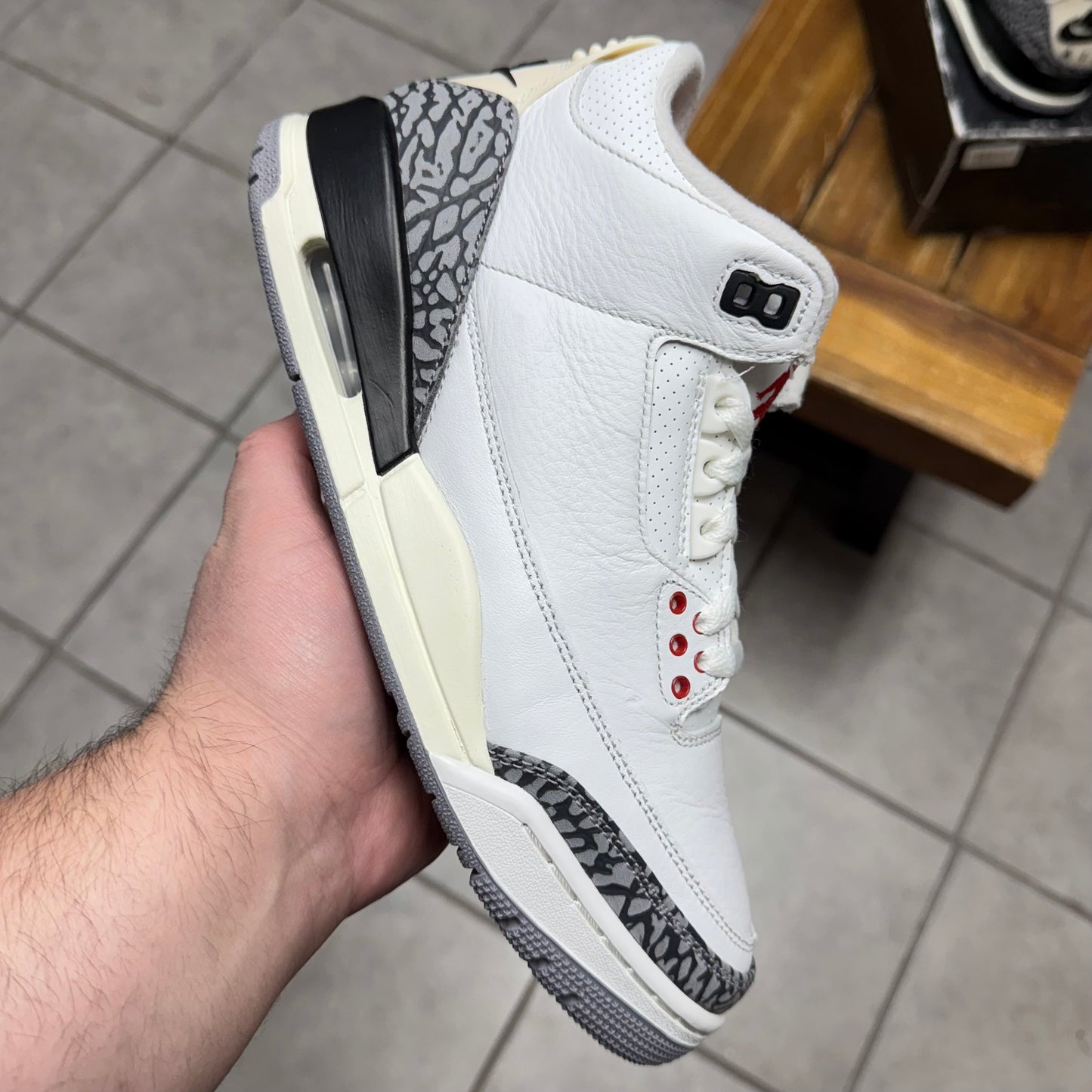 Jordan 3 White Cement Reimagined (Worn)