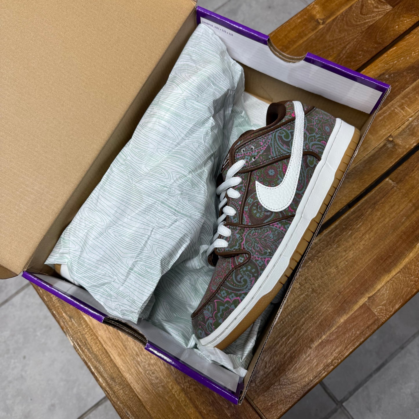 SB Dunk Low Paisley Brown (Worn)