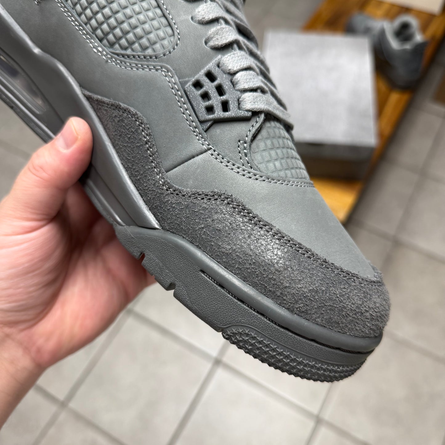 Jordan 4 Wet Cement (Worn)