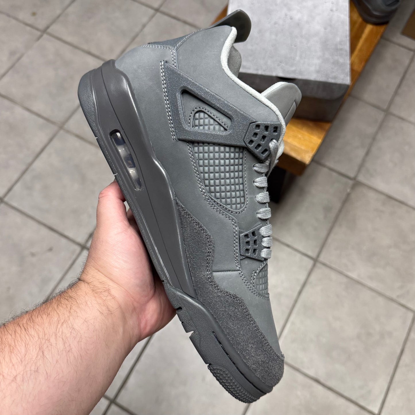 Jordan 4 Wet Cement (Worn)