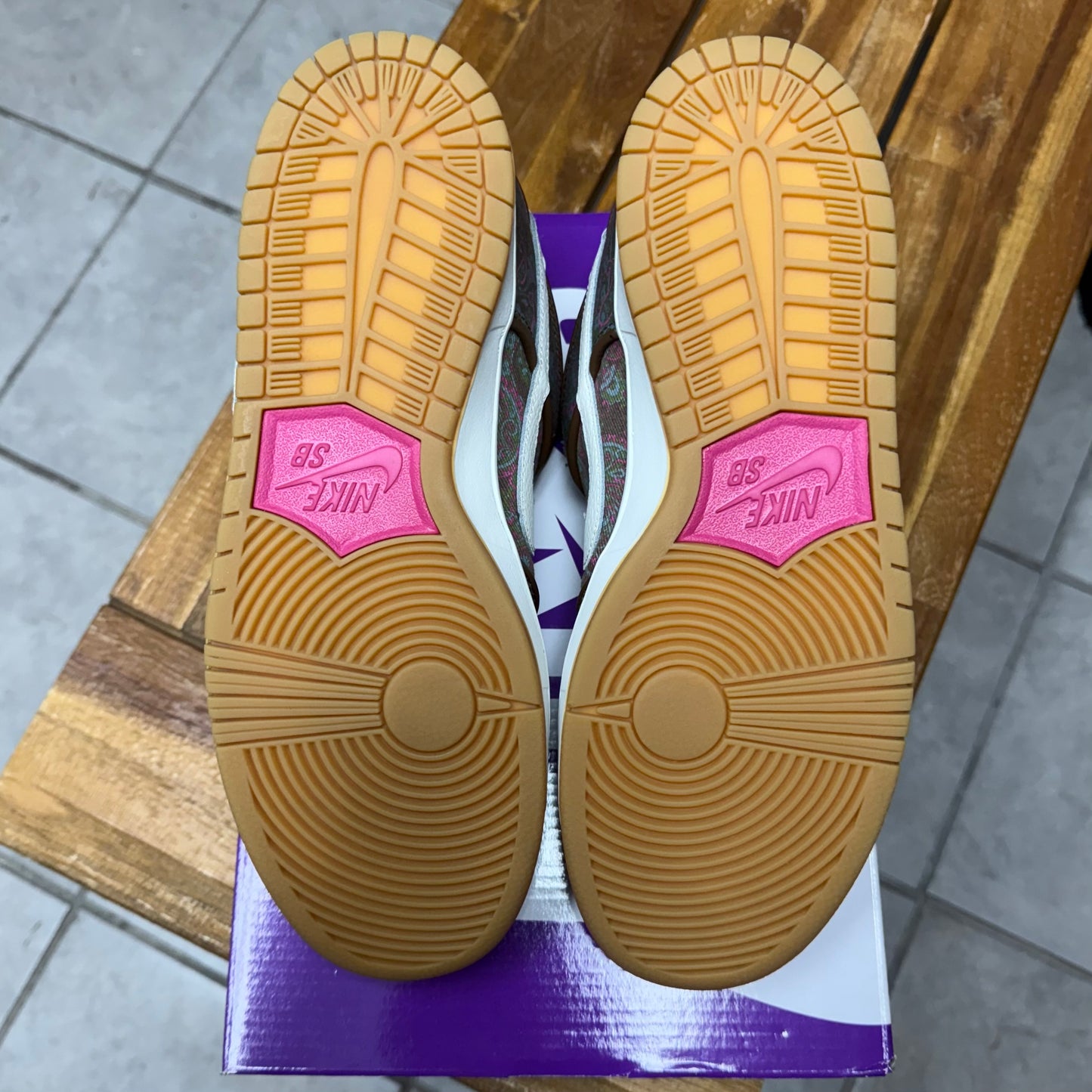 SB Dunk Low Paisley Brown (Worn)