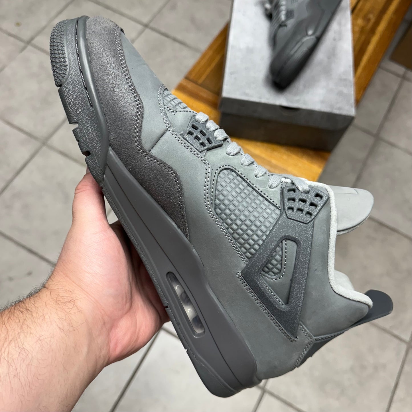 Jordan 4 Wet Cement (Worn)