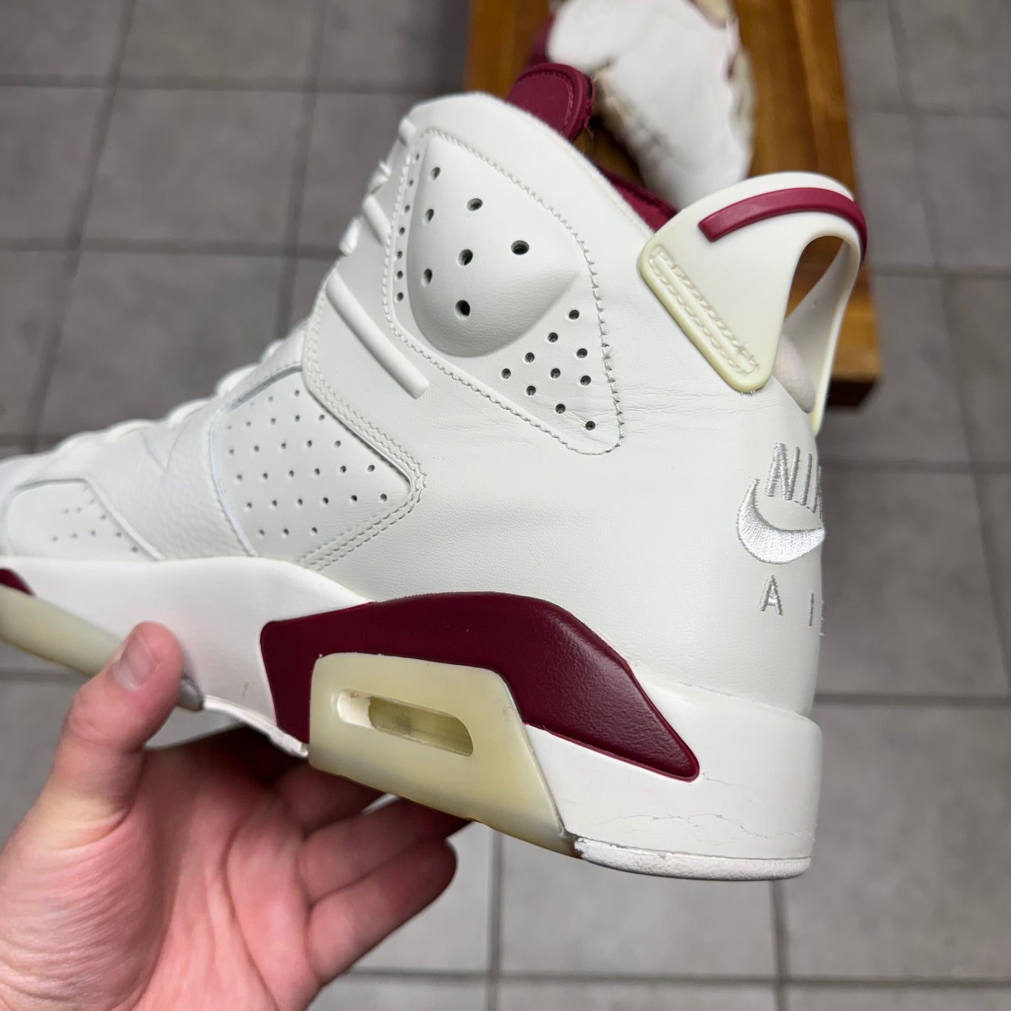 Jordan 6 Maroon 2015 (Worn)
