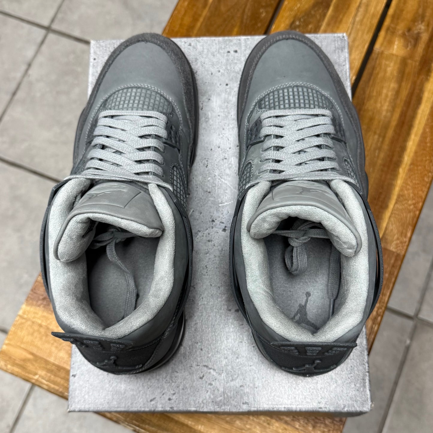Jordan 4 Wet Cement (Worn)