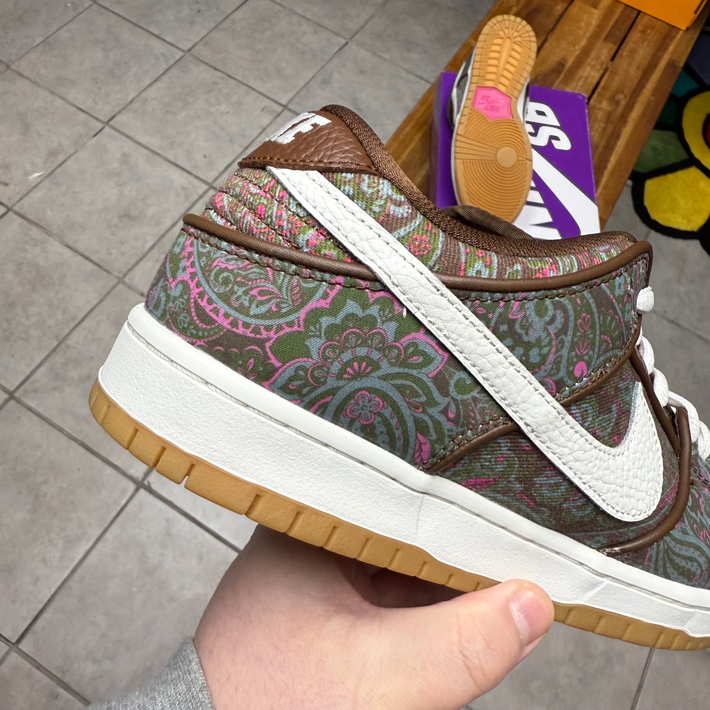 SB Dunk Low Paisley Brown (Worn)